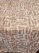 WestPoint Stevens Vintage Full Flat Sheet Brown Abstract Print USA Made picture