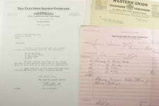 1928 Lamson Goodnow Electro Alloys Co Elyria OH Casting Telegram Ephemera P1083F picture