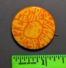Vintage 1960's Hippie Retire J Edgar Hoover President Pinback Pin picture