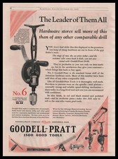 1927 Goodell Pratt Greenfield Massachusetts No. 6 Breast Drills Vintage Print Ad picture