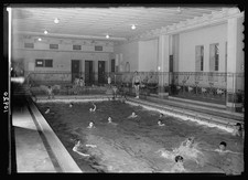 Photo:Jerusalem Israel 1930s YMCA Boys Day Swimming Pool Activities picture