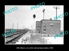 Ellis Illinois The Railroad Depot Station c1960 Large Historic Old Photo picture