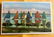 9 -Nine H. Marshall Gardiner Rainbow Fleet Becalmed Nantucket MA Sails Unposted picture