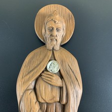 RARE VTG '68 St Jude Clay/Chalkware Statue Wall Hanging 19