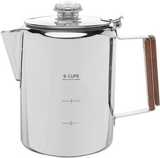 Bozeman Percolator Coffee Pot - NO Aluminum or Plastic [9 cups] picture