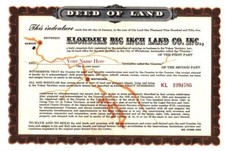 Klondike Big Inch Land Co Inc. Land Grant Deed Certificate JAN 6 1955  Gift idea picture