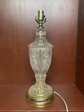 Vintage ZAJECAR 24% Lead Crystal Table Lamp Made In Yugoslavia 20” Tall picture
