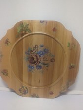 Vintage 1983 MacKenzie-Childs Aurora Wooden Tray Early Founders Era Floral Decal picture