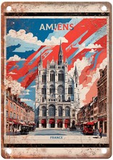 Vintage amiens France Retro Look Travel Poster Metal Sign T2954 picture
