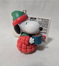 Hallmark Snoopy In Puffer Jacket With Cocoa Ornaments Brand New picture