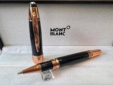 Montblanc JFK Special Edition Rollerball Pen Black Resin Rose Gold w Box picture