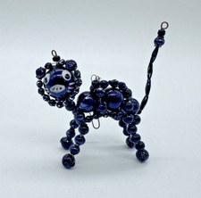 1998 Christopher Radko Good Luck Charm Beaded Black Cat Halloween Ornament 3