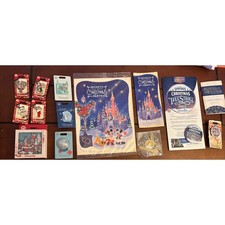 2022 Disney Parks Holiday Christmas Cheer Pins Party Map Poster Ornament Tree picture