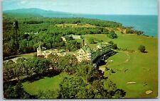 Vtg Rockland Maine ME Hotel Samoset Penobscot Bay Aerial View Postcard picture