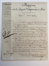 NAPOLEON BONAPARTE — BOLD “N” APPROVAL ON AN 1809 REPORT picture