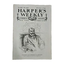 1901 Harper’s Weekly Oct 12 America’s Cup Yacht Racing Edward Shepard Ads Art... picture