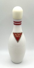 Avon “King Pin” White Milk Glass Decanter Cologne After Shave Bottle 1960-1970s picture