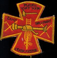 US Army Camp Holloway CRASH and RESCUE Pleiku RED BARONS Vietnam Patch DC-5 picture