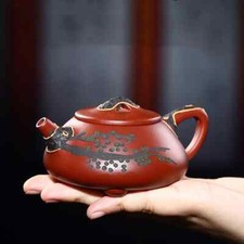160Ml Antique Yixing Purple Clay Tea Pot Dahongpao Stone Teapot Chinese Zisha picture