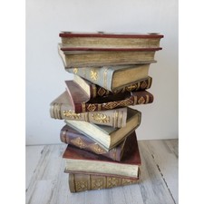 Jaimy Book stack sculpture AS IS table totum rider art centerpiece Unique home picture