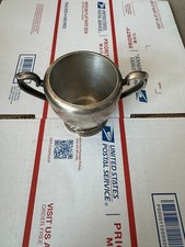 VTG Evandale WM ROGERS Silver plate Sugar Bowl #1103 w/Ornate Pedestal Handles picture