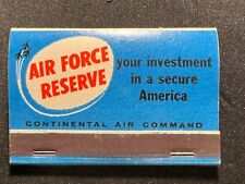 VINTAGE MATCHBOOK - AIR FORCE RESERVE - CONTINENTAL  AIR COMAND - NICE picture