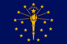 Anley Fly Breeze Series Double Sided 3-Ply Indiana State Flag 3x5 Foot picture