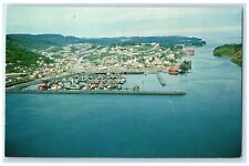 c1960 Aerial View Kodiak Hotels Canneries Business Sprouted Vintage AK Postcard picture