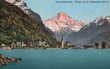Vintage Postcard 1948 Vierwaldstattersee Fluelen und der Birkenstock Switzerland picture