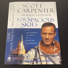 SCOTT CARPENTER For Spacious Skies Book Cover:  Hand Signed Photo 7 x 9” / KSK picture