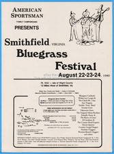 1980 Smithfield Virginia Bluegrass Festival Wilma Lee Cooper Vintage Print Ad picture