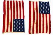 Original Vintage 48 Star American Flag 3x5 Sewn Stripes 1912-1959 picture