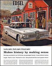 1959 Edsel Car Ford V8 4-Door Village Restaurant retro art print ad LA43 picture