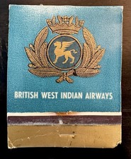 Vintage BWIA British West Indian Airways jumbo matchbook, OLD Airline Matches picture