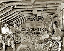 1921 EARLY HARLEY DAVIDSON MOTORCYCLE DEALER SHED 8X10 PHOTO IN ROSEBURG, OREGON picture