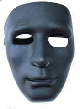 Sturdy Full Face Plastic Black Mask Costume Party Dance Crew Hip Hop Dance Opera picture