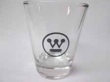WESTINGHOUSE ELECTRIC LOGO ON A CLEAR SHOT GLASS picture