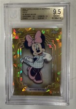 2024 Topps Chrome Disney Sapphire Minnie Mouse Gold /50 #2 BGS 9.5 Pop 1 picture