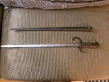 Antique French M174 Gras Bayonet with Scabbard/Saint Etienne picture