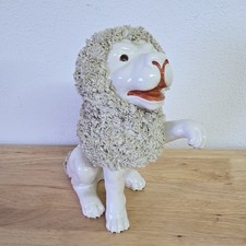 Adorable Early 20th Century Italian Lion Figurine / Spaghetti Confetti Mane picture