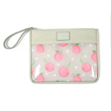 FULTON BAG CO. LEATHERETTE SNACK POUCH SACK 2PK - PEACHES - MINT/PINK picture