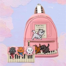 2PCS Cute Cat Mini Backpack & Wallet Set Girls School Bag Cosplay Gift picture