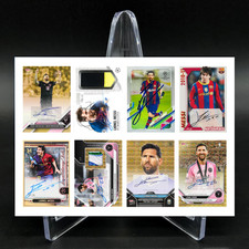 Lionel Messi #30 Mini Card Set Mint Uncut Cards Sheet picture