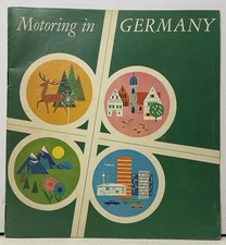 1964 Motoring in Germany Travel Guide Cold War Autobahn Maps VW Tourist Brochu picture