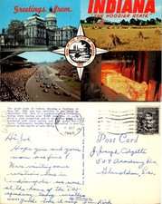 Indiana IN Hoosier State Greetings Postcard 62382 picture