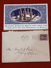 1936 Advertising Christmas Card Bay City Bank & Trust  1936 Posted Envelope TX picture