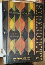 Vintage Serendipity Wallpaper Sample Book Royal Handprints Ltd MCM Vinyl Mod picture
