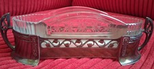 Antique WMF Art Nouveau  Silver Plated Jardiniere W/Cut Clear Glass Liner. Rare picture