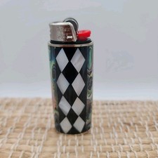 Abalone Shell Mosaic Lighter Case Harlequin Diamond Design Handcrafted Art picture