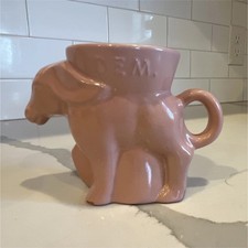 Frankoma Figural Donkey Political Mug Pink Ceramic Solid Color Handle picture